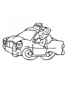 Taxi Driver coloring page 2 - Free printable