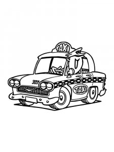 Taxi Driver coloring page 4 - Free printable