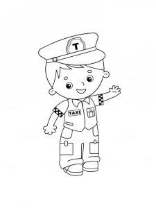 Taxi Driver coloring page 5 - Free printable