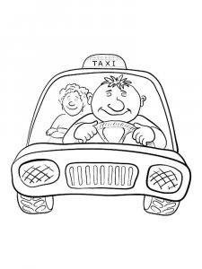 Taxi Driver coloring page 7 - Free printable