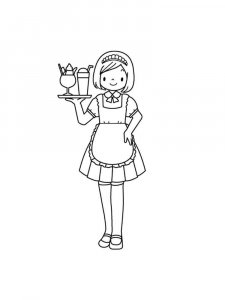 Waiter coloring page 12 - Free printable