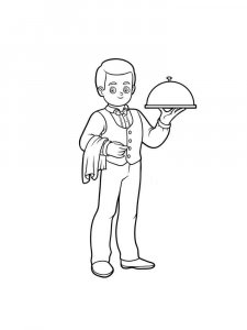 Waiter coloring page 15 - Free printable