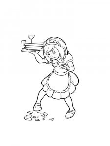 Waiter coloring page 4 - Free printable