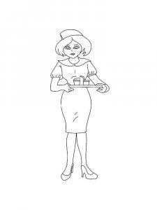 Waiter coloring page 6 - Free printable