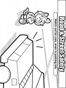 Road and Street Safety coloring page 4 - Free printable