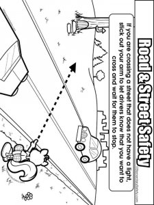 Road and Street Safety coloring page 9 - Free printable