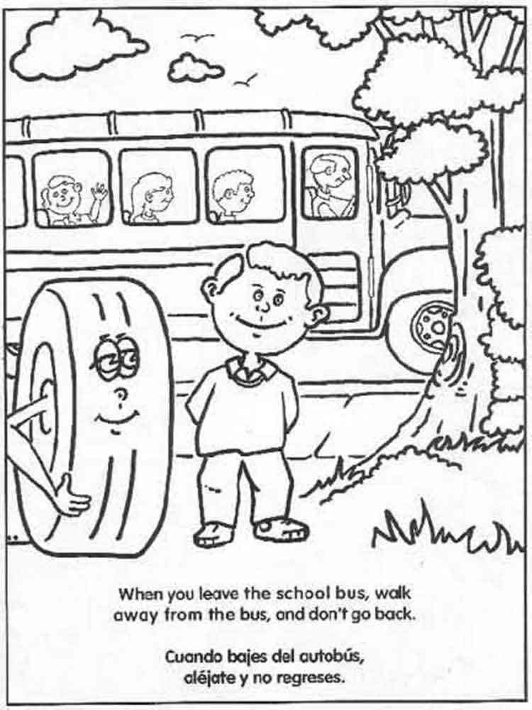 School Bus Safety Coloring Pages Free Printable Educational 1