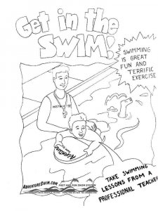 Swimming Safety coloring page 1 - Free printable