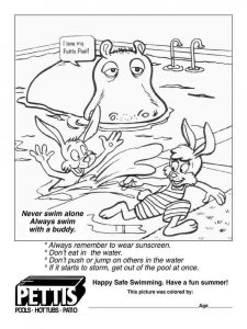 Swimming Safety coloring page 5 - Free printable
