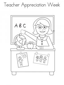 Teacher Appreciation coloring page 7 - Free printable