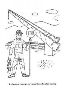 Train Safety coloring page 11 - Free printable