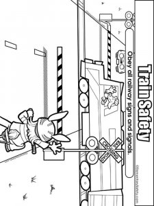 Train Safety coloring page 4 - Free printable