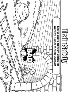 Train Safety coloring page 6 - Free printable