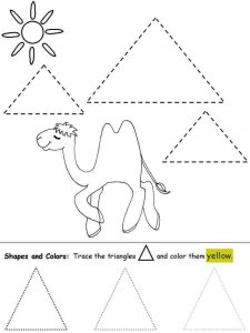 Triangle coloring page 4 - Free printable