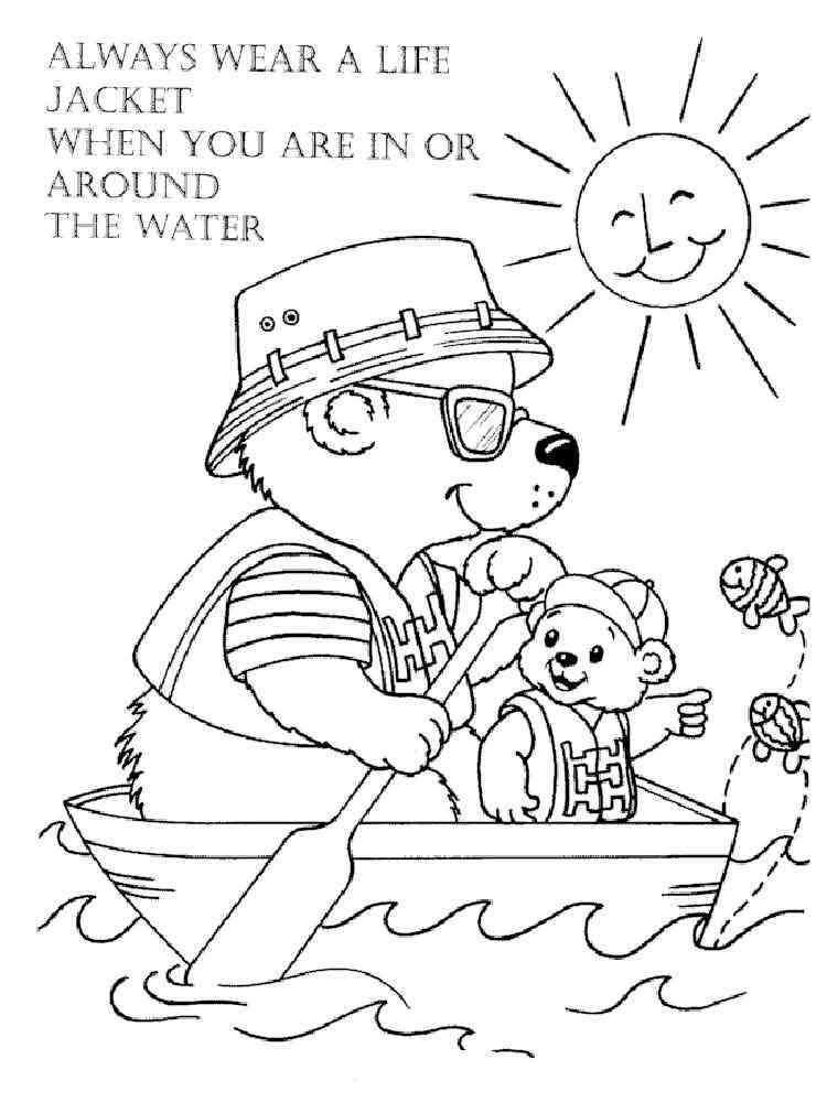 Water Safety coloring pages. Free Printable Water Safety coloring pages.