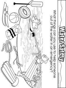 Water Safety coloring page 8 - Free printable