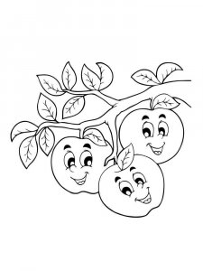 Apple coloring page 1 - Free printable