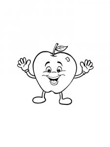 Apple coloring page 12 - Free printable
