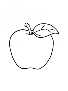 Apple coloring page 4 - Free printable
