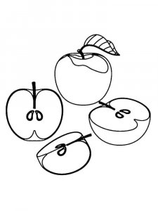 Apple coloring page 5 - Free printable