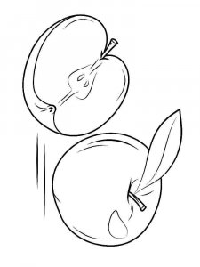 Apple coloring page 38 - Free printable