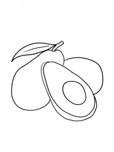 Avocado coloring page 1 - Free printable