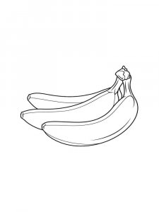 Banana coloring page 1 - Free printable