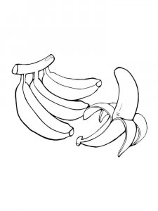 Banana coloring page 2 - Free printable