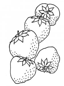 Strawberry coloring page 1 - Free printable