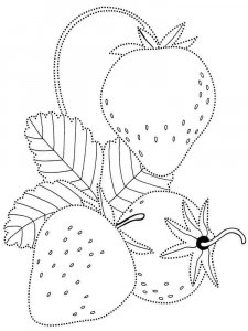 Strawberry coloring page 2 - Free printable