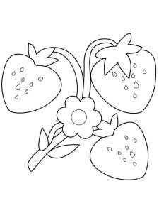 Strawberry coloring page 3 - Free printable