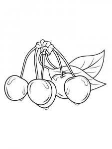 Cherry coloring page 17 - Free printable