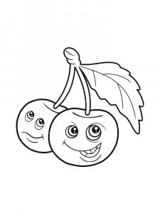 Cherry coloring page 4 - Free printable