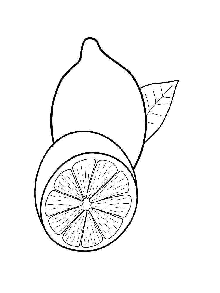 Citrus Fruits coloring pages. Download and print Citrus Fruits coloring
