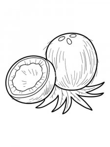 Coconut coloring page 1 - Free printable