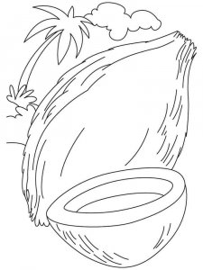 Coconut coloring page 6 - Free printable