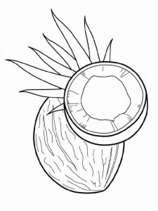 Coconut coloring page 9 - Free printable