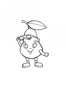 Pear coloring page 13 - Free printable