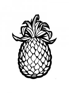 Pineapple coloring page 10 - Free printable