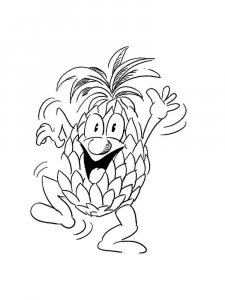 Pineapple coloring page 16 - Free printable