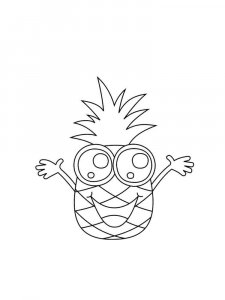 Pineapple coloring page 18 - Free printable