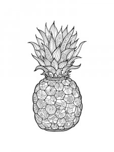 Pineapple coloring page 2 - Free printable