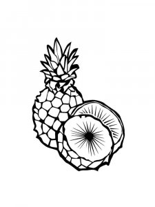 Pineapple coloring page 21 - Free printable