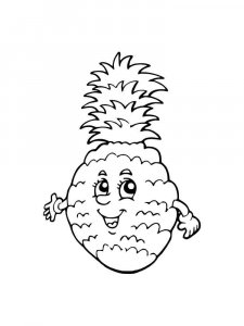 Pineapple coloring page 3 - Free printable