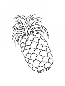 Pineapple coloring page 4 - Free printable