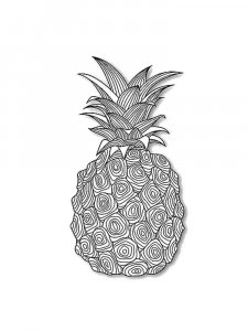 Pineapple coloring page 7 - Free printable