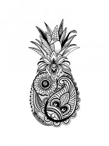 Pineapple coloring page 8 - Free printable