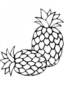 Pineapple coloring page 32 - Free printable