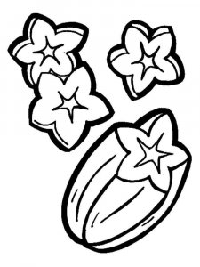 Star fruit coloring page 4 - Free printable