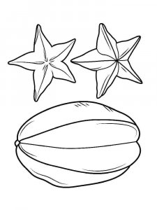 Star fruit coloring page 6 - Free printable